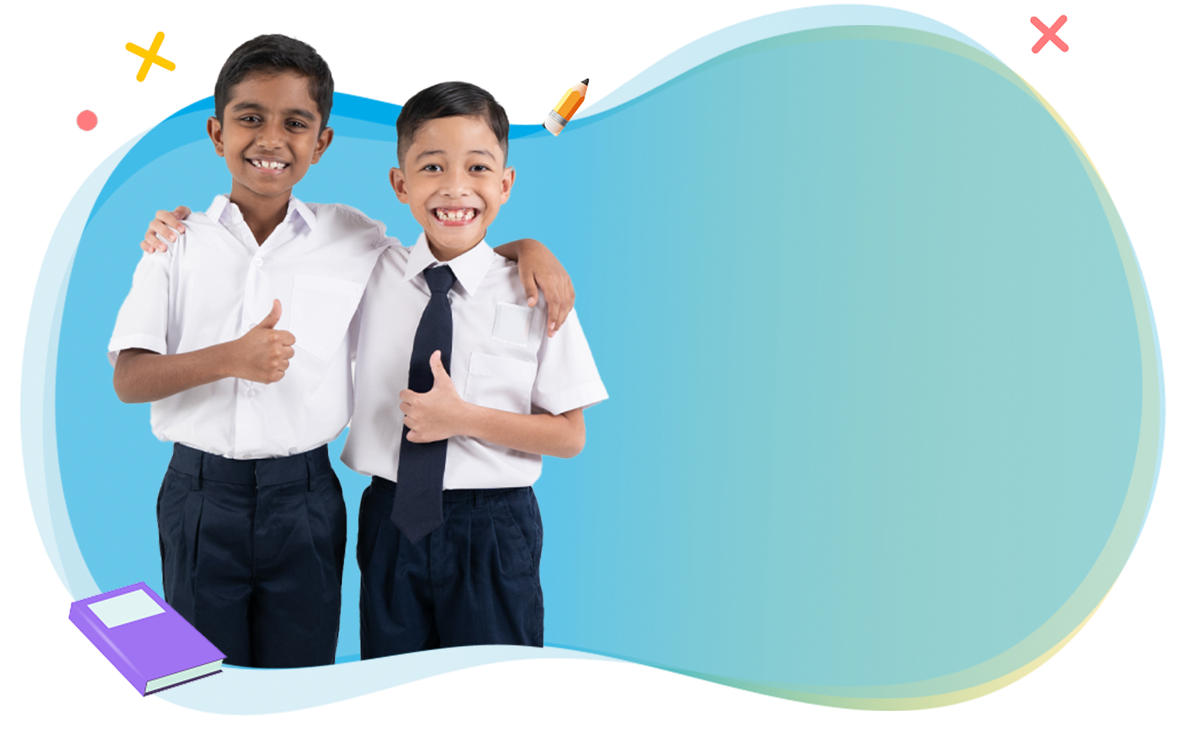 GNIUS Promotion with two students